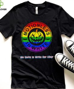 LGBT Pumpkin Motionless In White we United to write our code logo shirt