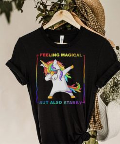 LGBT Unicorn Dabbing Feeling Magical But Also Stabby Shirt