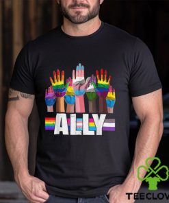 LGBTQ Ally For Gay Pride Month Transgender Flag Distressed T Shirt