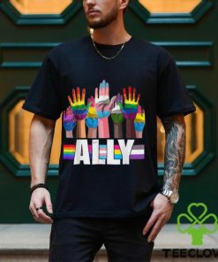 LGBTQ Ally For Gay Pride Month Transgender Flag Distressed T Shirt