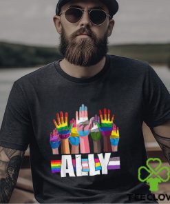 LGBTQ Ally For Gay Pride Month Transgender Flag Distressed T Shirt