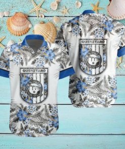 LIGA MX Queretaro FC Special Button Down Hawaiian Shirt Tropical Pattern