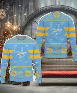 LIU Sharks Custom New Uniforms For Fan Gear Ugly Xmas AOP Sweater