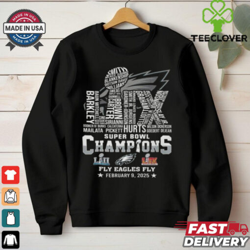 LIX Super Bowl Champions Fly Eagles Fly T Shirt