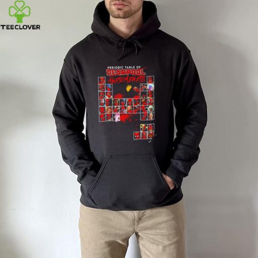 Periodic Table of Deadpool awesomeness Horror movie characters hoodie, sweater, longsleeve, shirt v-neck, t-shirt
