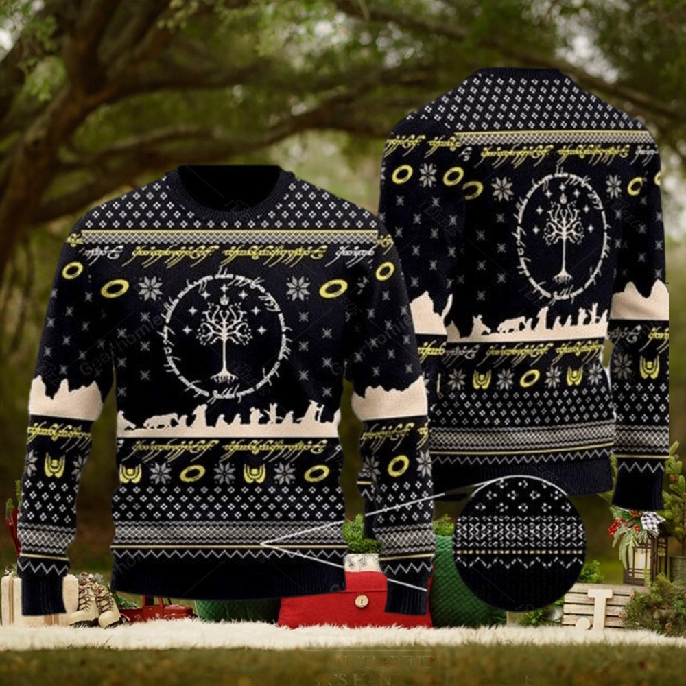 LOTR Ugly Knitted Christmas Sweater Xmas LOTR Ugly Knitted Christmas Sweater Xmas