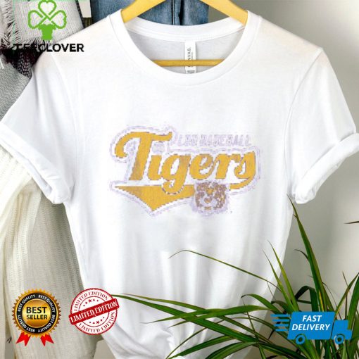 LSU Baseball 78 Tiger Script Women’s Tri Blend T Shirt
