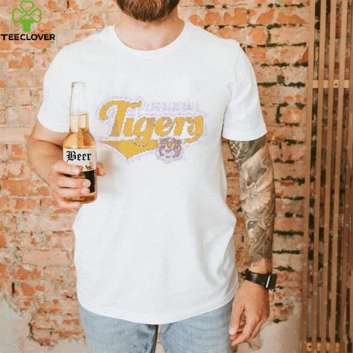 LSU Baseball 78 Tiger Script Women’s Tri Blend T Shirt