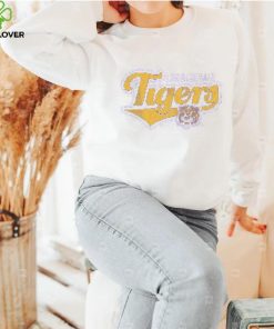 LSU Baseball 78 Tiger Script Women's Tri Blend T Shirt