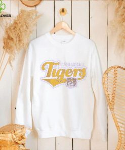 LSU Baseball 78 Tiger Script Women's Tri Blend T Shirt