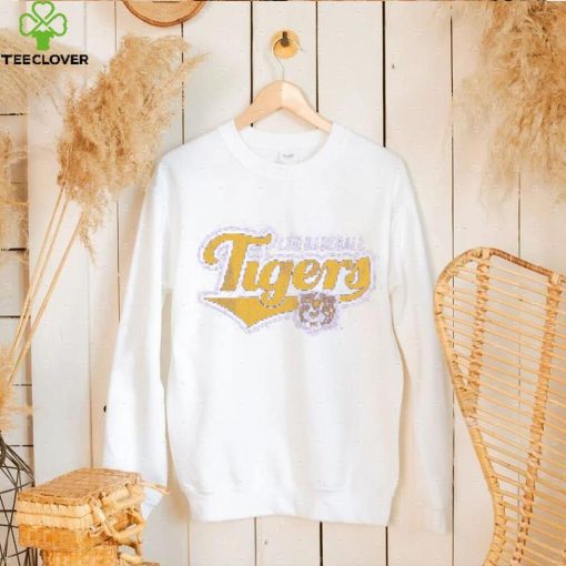 LSU Baseball 78 Tiger Script Women’s Tri Blend T Shirt