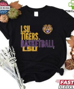 LSU Basketball Text Logo Overlay Shirt