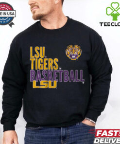 LSU Basketball Text Logo Overlay Shirt