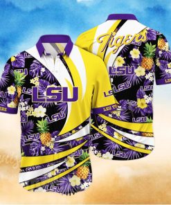 LSU TIGERS NCAA Floral 3D All Over Printed Hawaiian Shirt