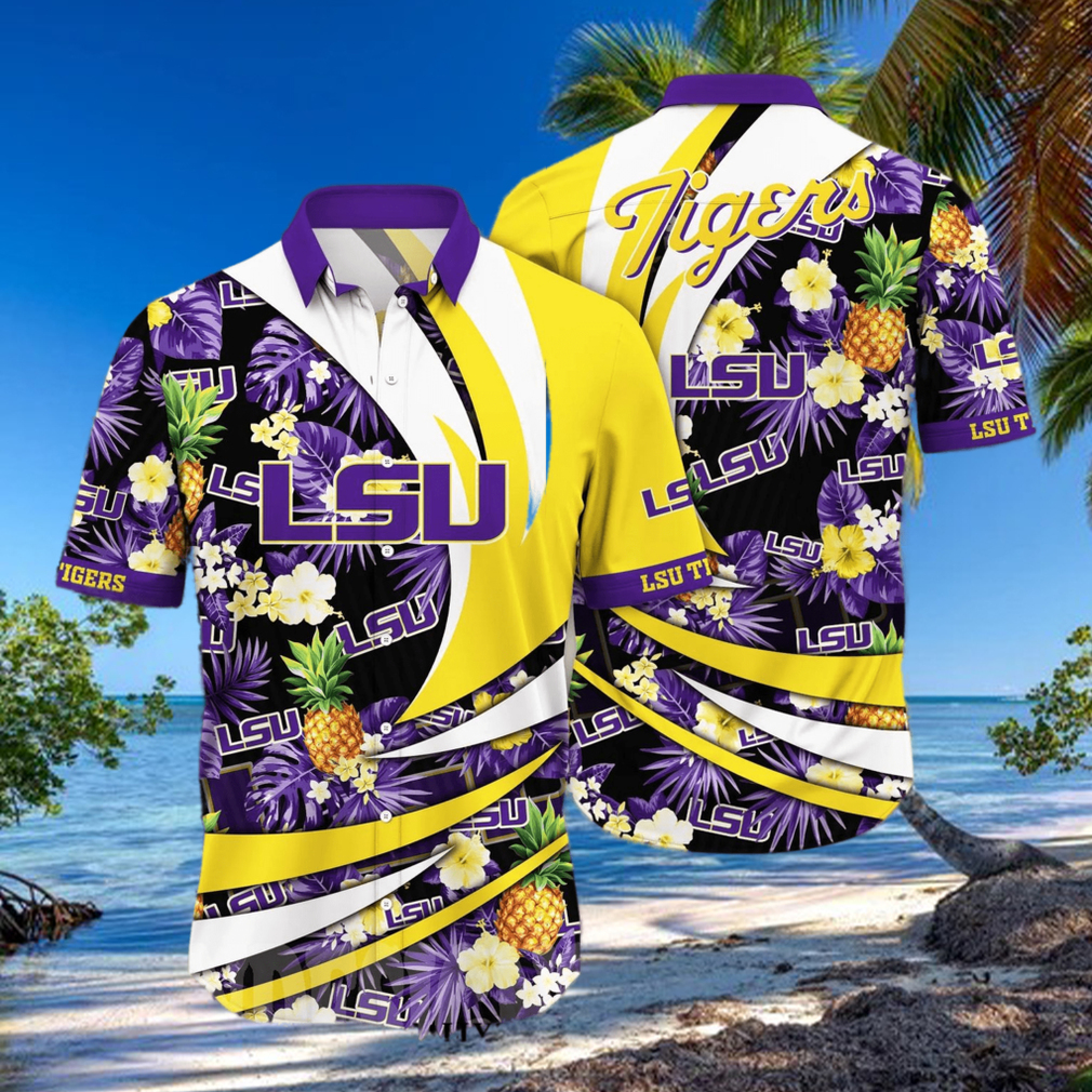 LSU TIGERS NCAA Floral 3D All Over Printed Hawaiian Shirt LSU TIGERS NCAA Floral 3D All Over Printed Hawaiian Shirt