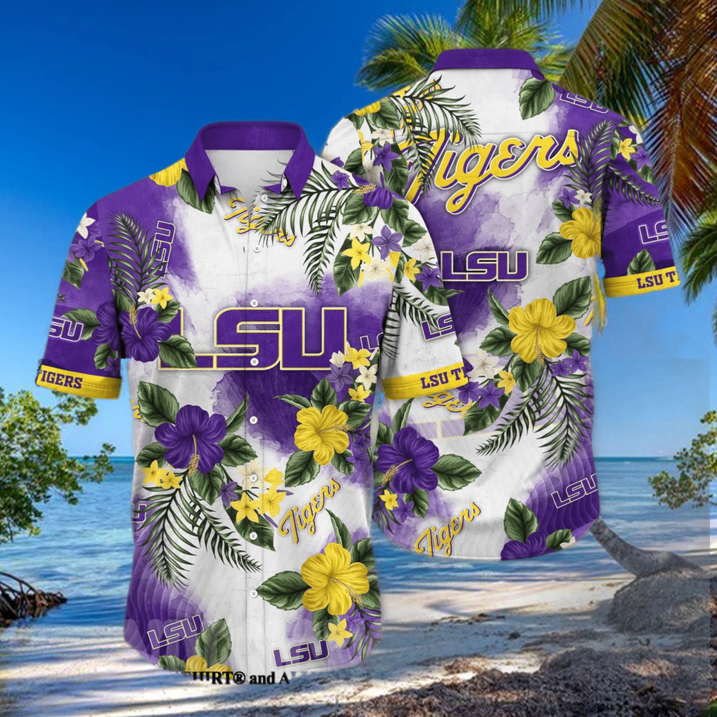 LSU TIGERS NCAA Floral Classic All Over Printed Hawaiian Shirt LSU TIGERS NCAA Floral Classic All Over Printed Hawaiian Shirt