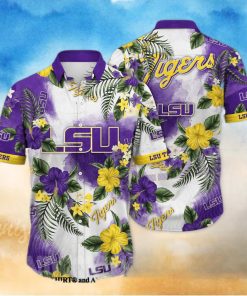 LSU TIGERS NCAA Floral Classic All Over Printed Hawaiian Shirt 1 LSU TIGERS NCAA Floral Classic All Over Printed Hawaiian Shirt