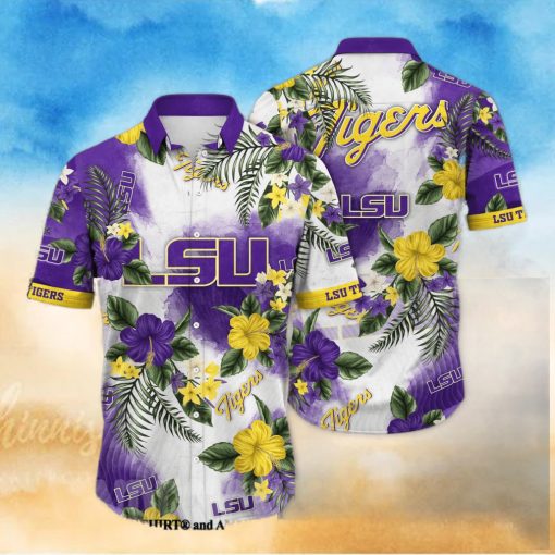 LSU TIGERS NCAA Floral Classic All Over Printed Hawaiian Shirt