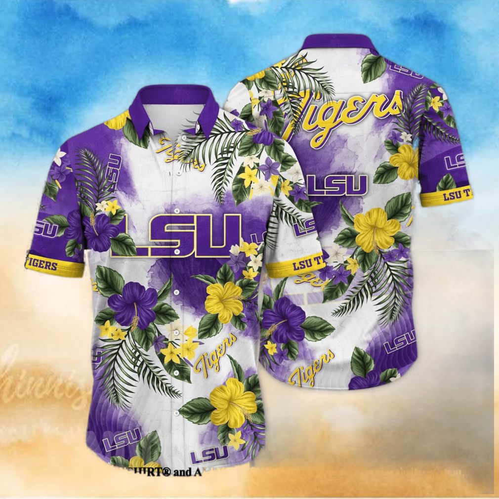 LSU TIGERS NCAA Floral Classic All Over Printed Hawaiian Shirt LSU TIGERS NCAA Floral Classic All Over Printed Hawaiian Shirt