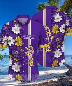 LSU TIGERS NCAA Floral Full Printed Hawaiian Shirt