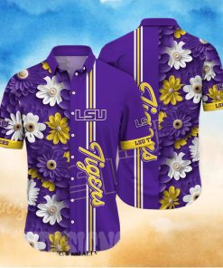 LSU TIGERS NCAA Floral Full Printed Hawaiian Shirt 1 LSU TIGERS NCAA Floral Full Printed Hawaiian Shirt
