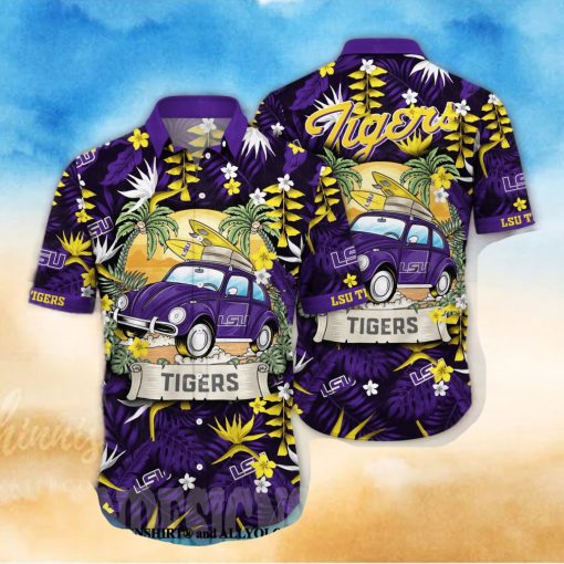 LSU TIGERS NCAA Floral Tropical All Over Printed 3D Hawaiian Shirt