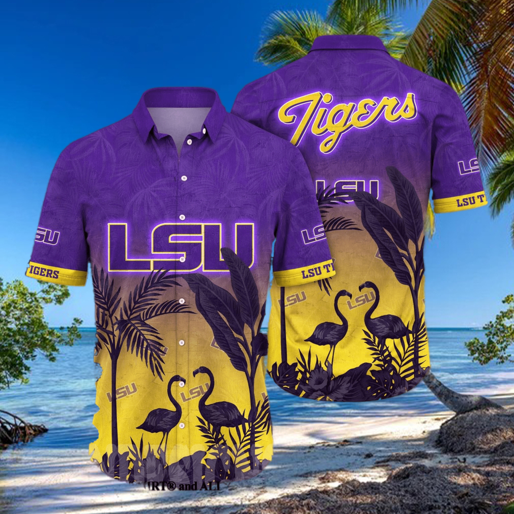 LSU TIGERS NCAA Flower Unisex Hawaiian Shirt LSU TIGERS NCAA Flower Unisex Hawaiian Shirt