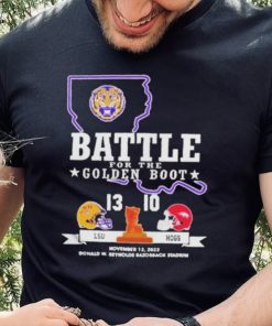 LSU Tiger 13 10 Arkansas Razorback Football Battle For The Golden Boot 2022 Final Score Shirt