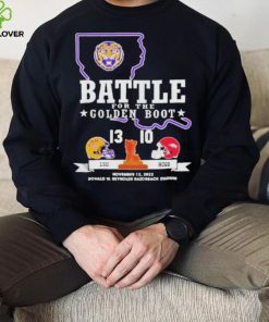 LSU Tiger 13 10 Arkansas Razorback Football Battle For The Golden Boot 2022 Final Score Shirt