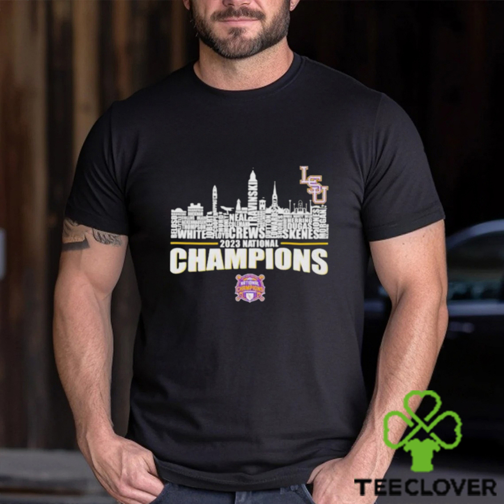 LSU Tiger Baseball Players Names City Skyline 2023 National Champions Shirt LSU Tiger Baseball Players Names City Skyline 2023 National Champions Shirt