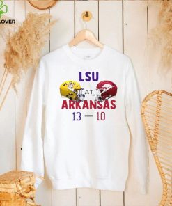 LSU Tigers 13 10 Arkansas Razorbacks Football 2022 gameday matchup final score hoodie, sweater, longsleeve, shirt v-neck, t-shirt