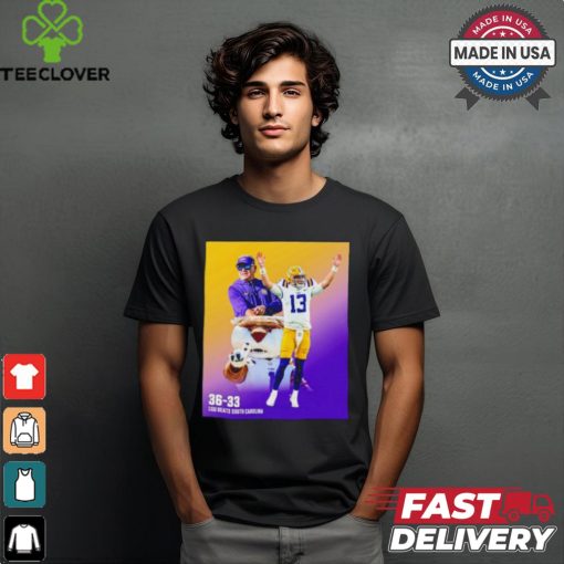 LSU Tigers 36 33 beats South Carolina shirt
