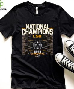 LSU Tigers Blue 84 2023 NCAA Women’s Basketball National Champions Bracket Shirt