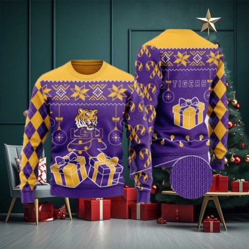 LSU Tigers Christmas Gift Ugly Christmas Sweater