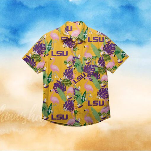 LSU Tigers Floral Hawaiian Shirt