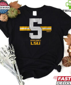LSU Tigers Football Jayden Daniels 5 Stripe t shirt