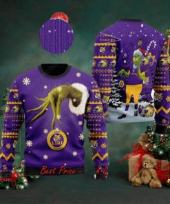 LSU Tigers Grinch Candy Cane Ugly Christmas Sweater