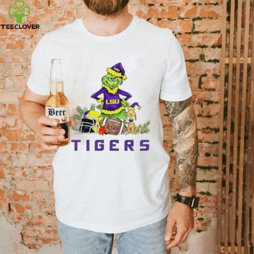 LSU Tigers Grinch and Max dog funny Christmas hoodie, sweater, longsleeve, shirt v-neck, t-shirt