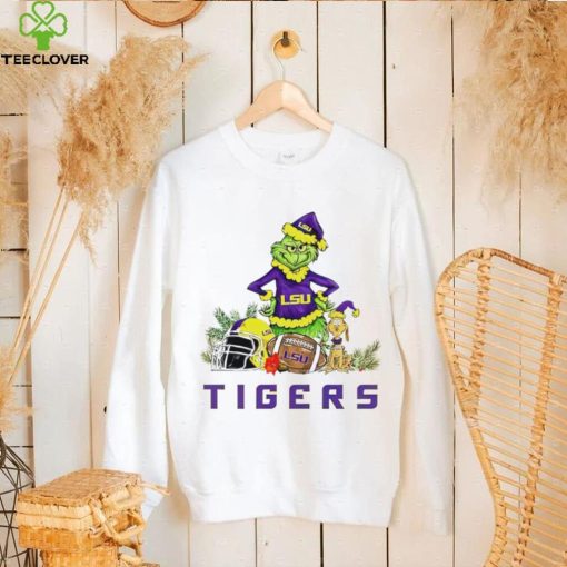 LSU Tigers Grinch and Max dog funny Christmas hoodie, sweater, longsleeve, shirt v-neck, t-shirt