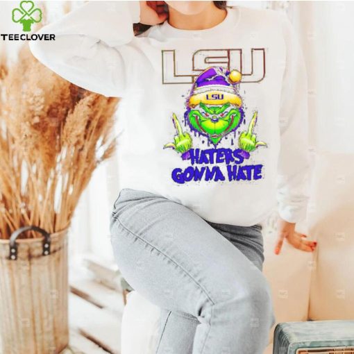 LSU Tigers Grinch middle finger haters gonna hate hoodie, sweater, longsleeve, shirt v-neck, t-shirt