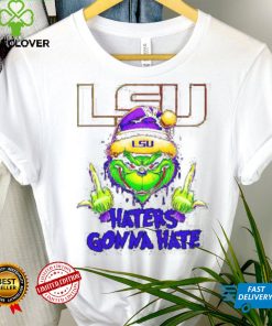 LSU Tigers Grinch middle finger haters gonna hate hoodie, sweater, longsleeve, shirt v-neck, t-shirt