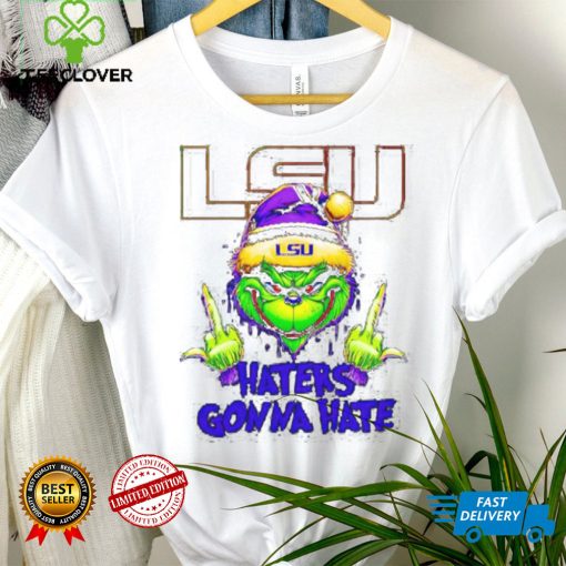 LSU Tigers Grinch middle finger haters gonna hate hoodie, sweater, longsleeve, shirt v-neck, t-shirt