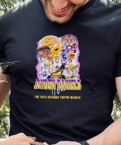 LSU Tigers Jayden Daniels the 2023 Heisman trophy winner signature shirt