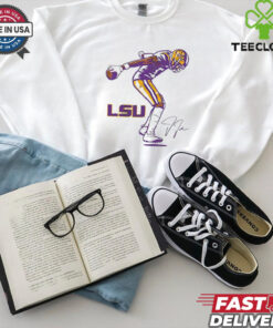 LSU Tigers Justin Jefferson graphic signature shirt