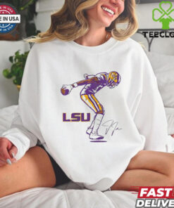 LSU Tigers Justin Jefferson graphic signature shirt 2 LSU Tigers Justin Jefferson graphic signature shirt