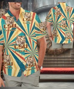 LSU Tigers Retro Vintage Style Tropical Hawaiian Shirts for Men Women