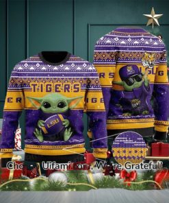 LSU Tigers Sweater Best selling Baby Yoda Gifts For LSU Fans
