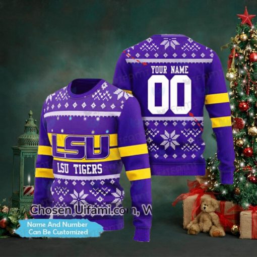 LSU Tigers Ugly Sweater Custom Radiant LSU Gifts For Dad
