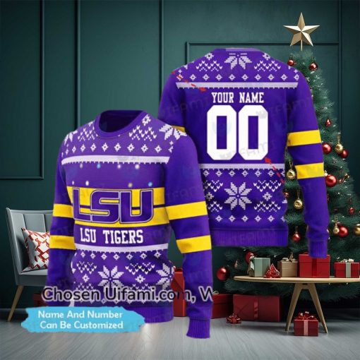 LSU Tigers Ugly Sweater Custom Radiant LSU Gifts For Dad