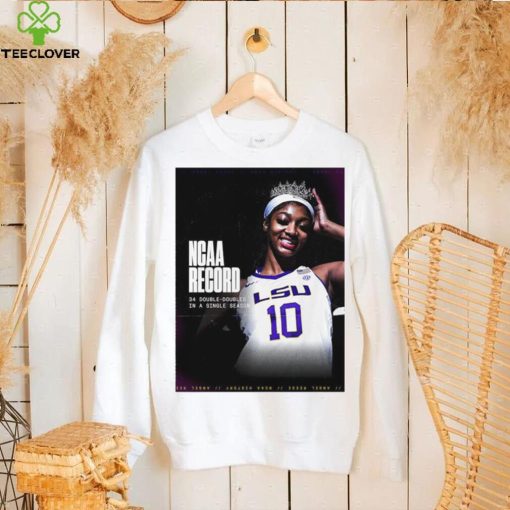LSU Tigers Women’s NCAA Tournament Angel Reese Record 34 Double Doubles in a single season poster shirt